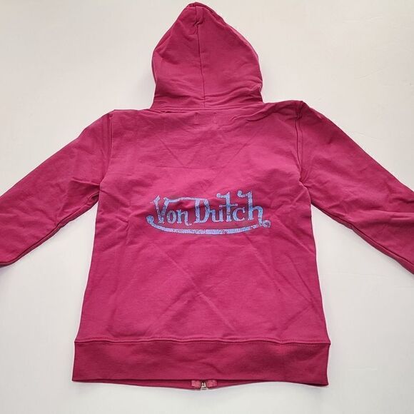 NWOT - VON DUTCH Women's S - Lightweight Purple Signature Cotton Full… - Picture 2 of 2